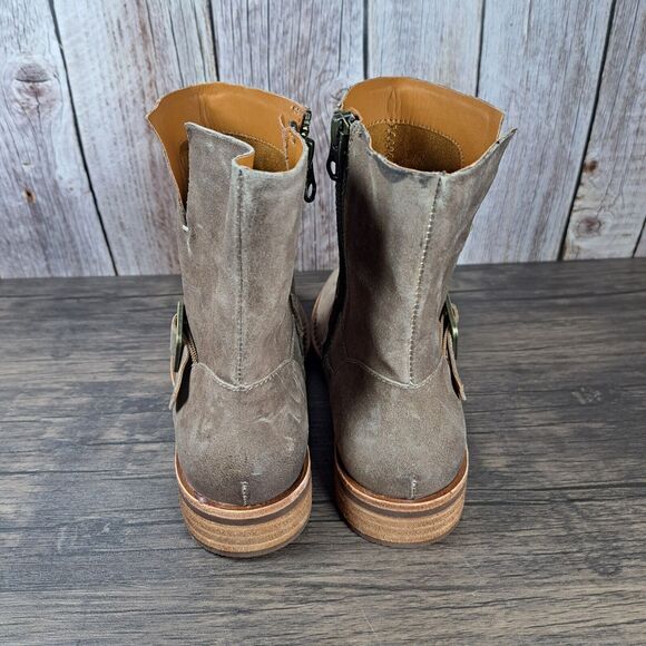 Kork-Ease Kennedy Suede Leather Zipper Boot Women's Sz 7 M Distressed Taupe(VGC) - Picture 4 of 9